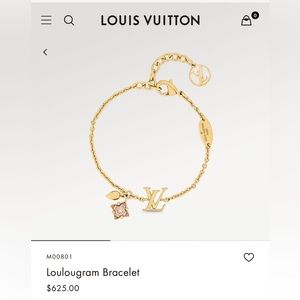 NWTLouis Vuitton Loulougram bracelet gift receipt proof of purchase included